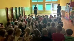 Nowy Dwór Gdański. Policjanci z wizytą w przedszkolu.