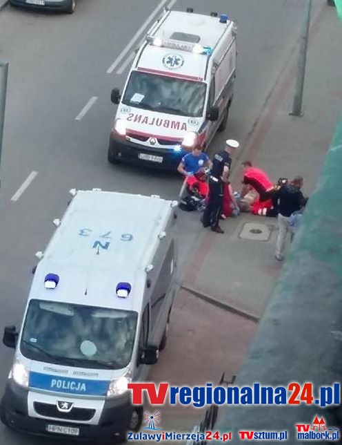 Śmierć 200 metrów od szpitala. Dlaczego doszło do dramatu? Zobacz film. Nowy Dwór Gd- 03.07.2016