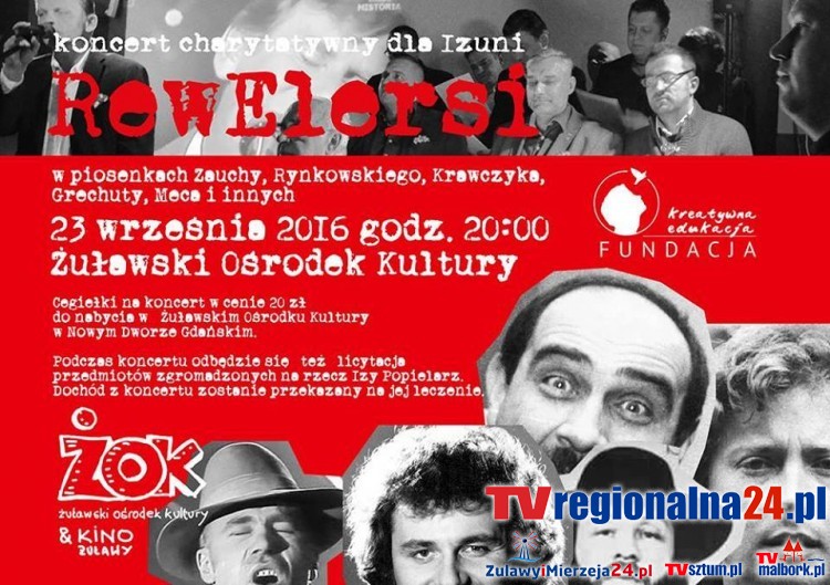 Nowy Dwór Gd. Koncert charytatywny dla Izuni. Zaśpiewają Rewelersi - 23.09.2016