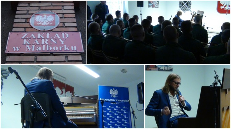 Zamiast na spacerniak przyszli na koncert, dla nich wyjątkowy... Leszek Możdżer pomaga skazańcom. Szóste pianino dla Zakładu Karnego w Malborku - 14.12.2016