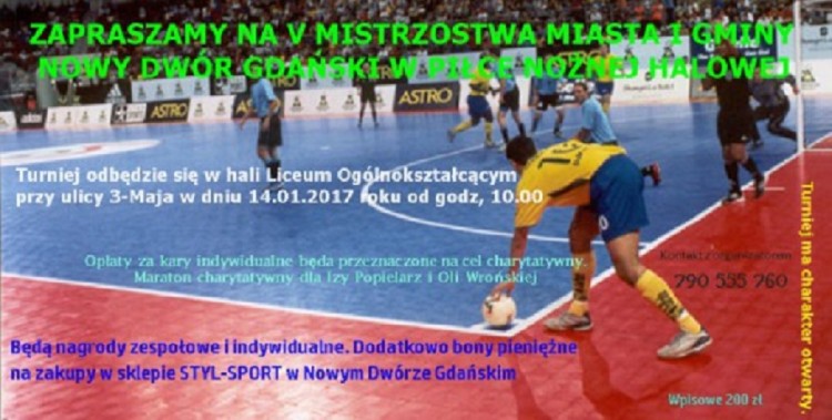 Zaproszenie na V Mistrzostwa Miasta i Gminy Nowy Dwór Gdański - 14.01.2017