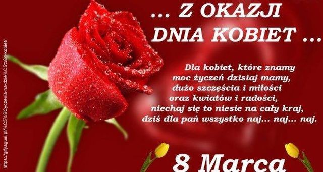 Życzenia Urzędu Gminy Stegna z okazji Dnia Kobiet - 08.03.2018