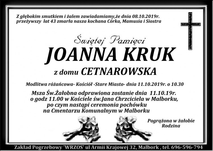 Zmarła Joanna Kruk. Żyła 43 lata