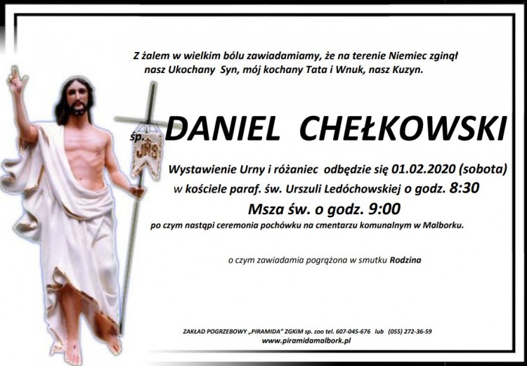 Zmarł Daniel Chełkowski.