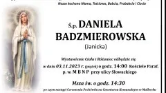 Odeszła Daniela Badzmierowska. Miała 89 lat.