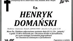 Zmarł Henryk Domański. Miał 61 lat.