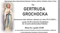 Zmarła Gertruda Grochocka. Żyła 78 lat.