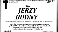 Zmarł Jerzy Budny. Miał 93 lata.