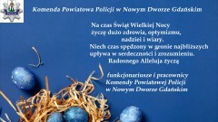 Nowy Dwór Gdański. Życzenia wielkanocne od policjantów.