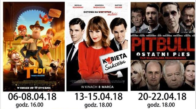 Repertuar sztumskiego kina "Powiśle" (DKF) w kwietniu